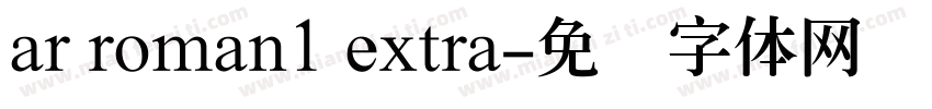 ar roman1 extra字体转换